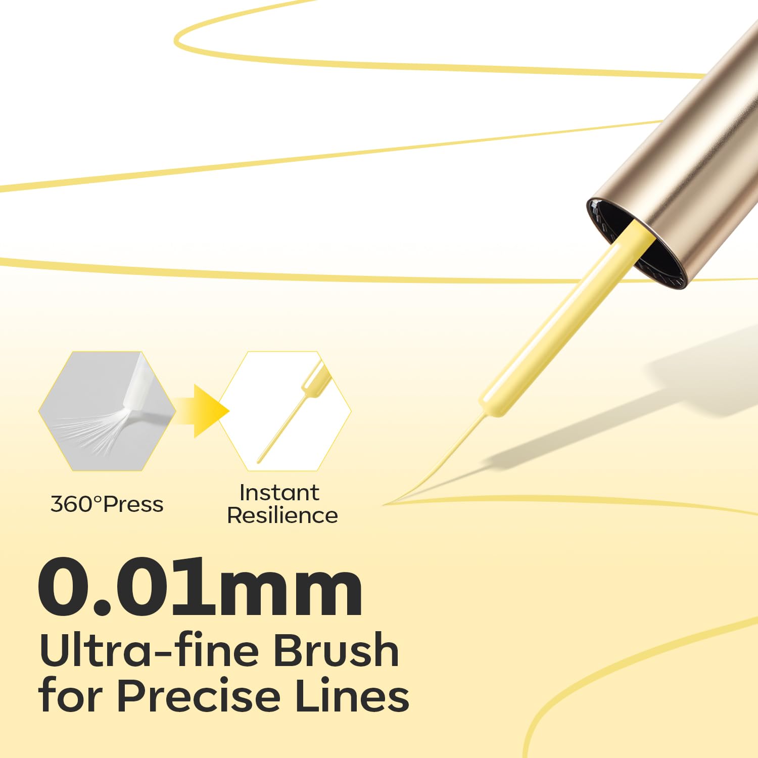 modelones French tip demo on nail tip showing crisp yellow edge benefit salon-quality finish