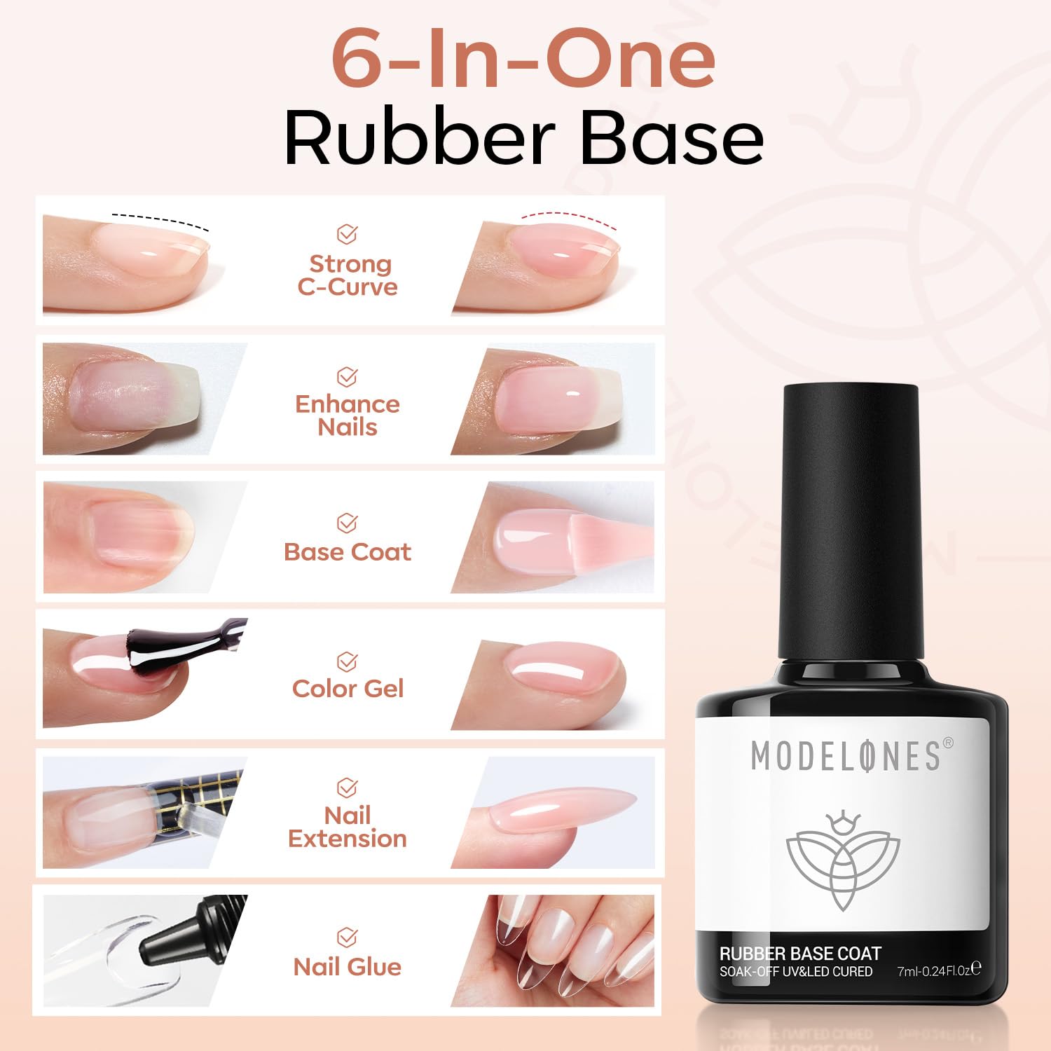 modelones making a crisp French tip for salon-style finish