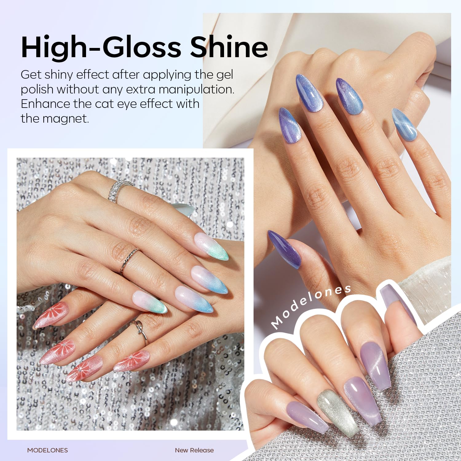 modelones french tip head shown creating neat French cat-eye line