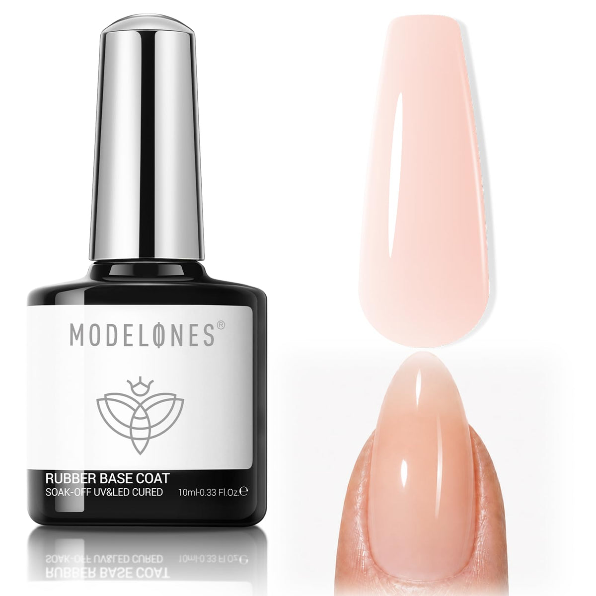 modelones front bottle jelly nude shows translucent builder base and neat packaging benefit easy identification