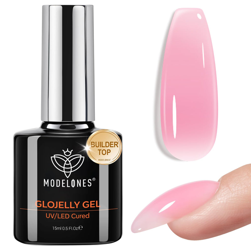 modelones front bottle showing label and glossy gel finish benefit