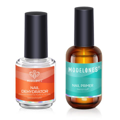 modelones bottle front view showing clear dehydrator and primer benefits