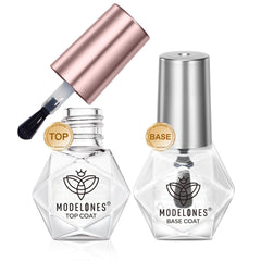 modelones front bottles showing compact paired base and top coat for travel-friendly shine