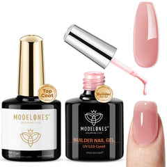 modelones front duo packaging showing builder and top coat, highlights value