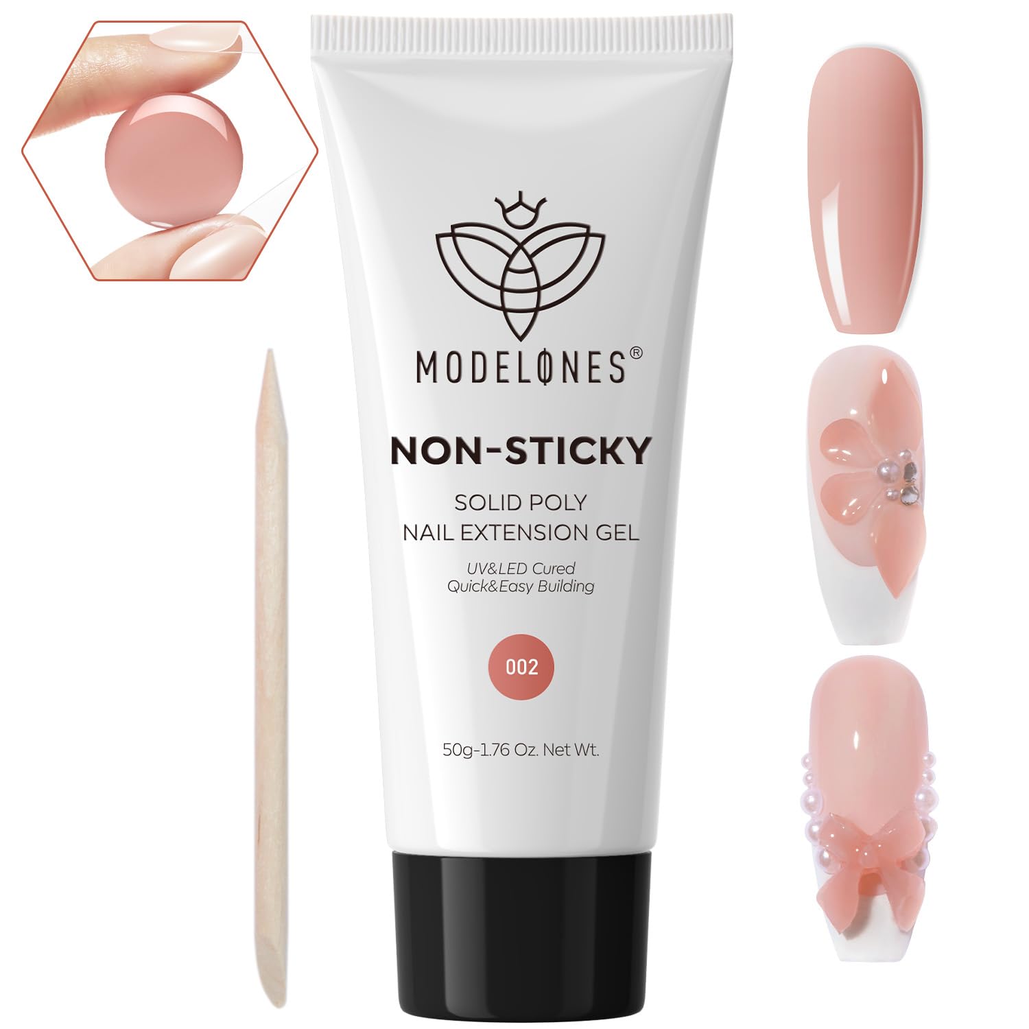 modelones jar front label showing product and clear benefits