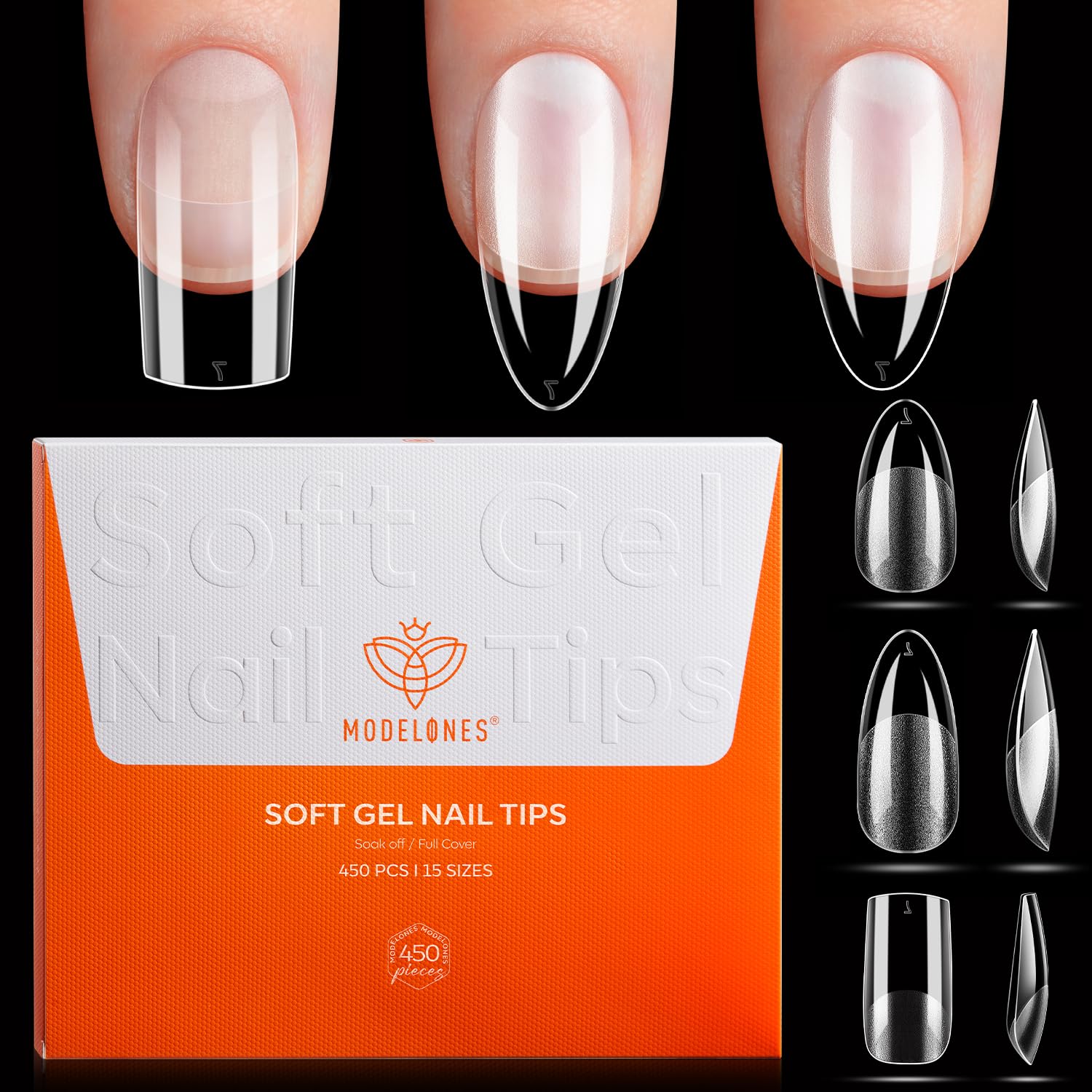 modelones front package of 450 tips showing variety and value