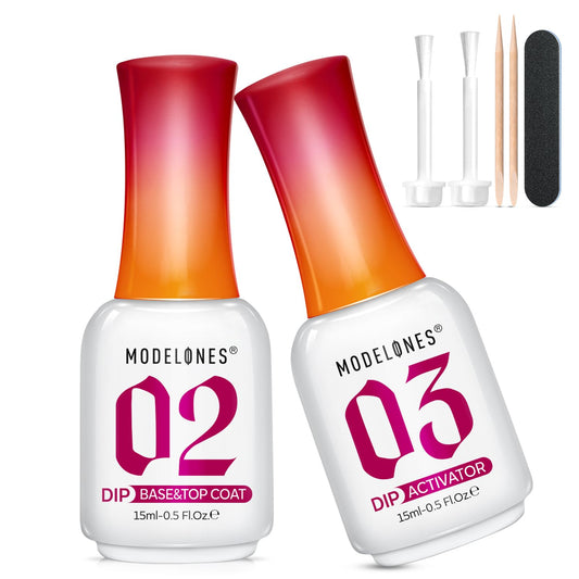 modelones front package showing complete dip powder kit and easy at-home manicure