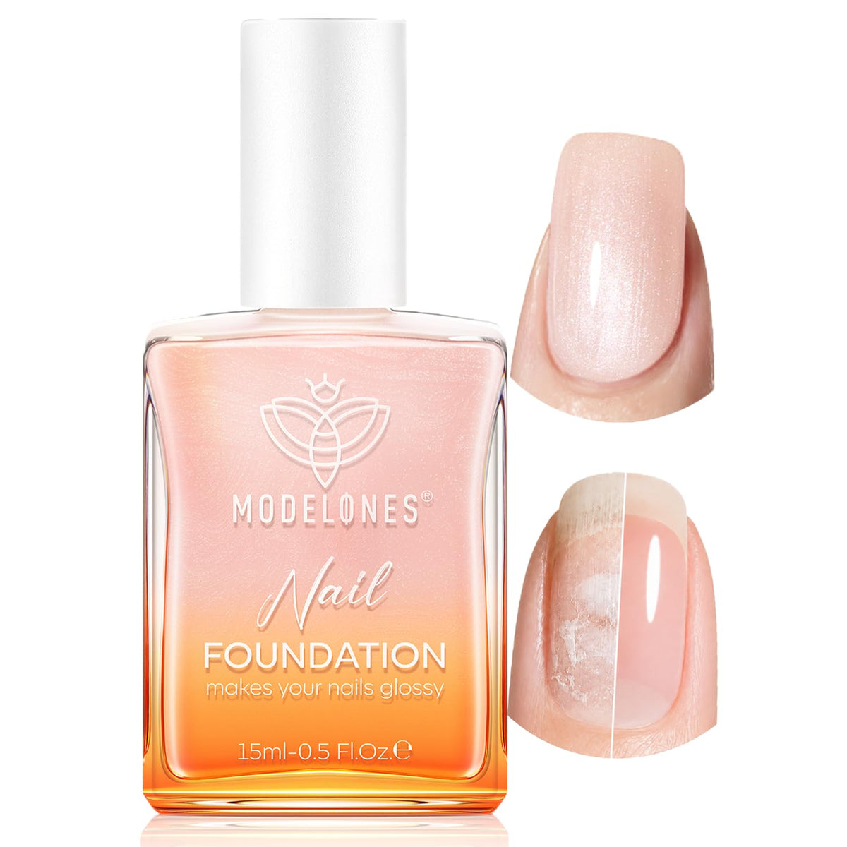 modelones front packaging 15ml showing bottle and box, polished look benefit