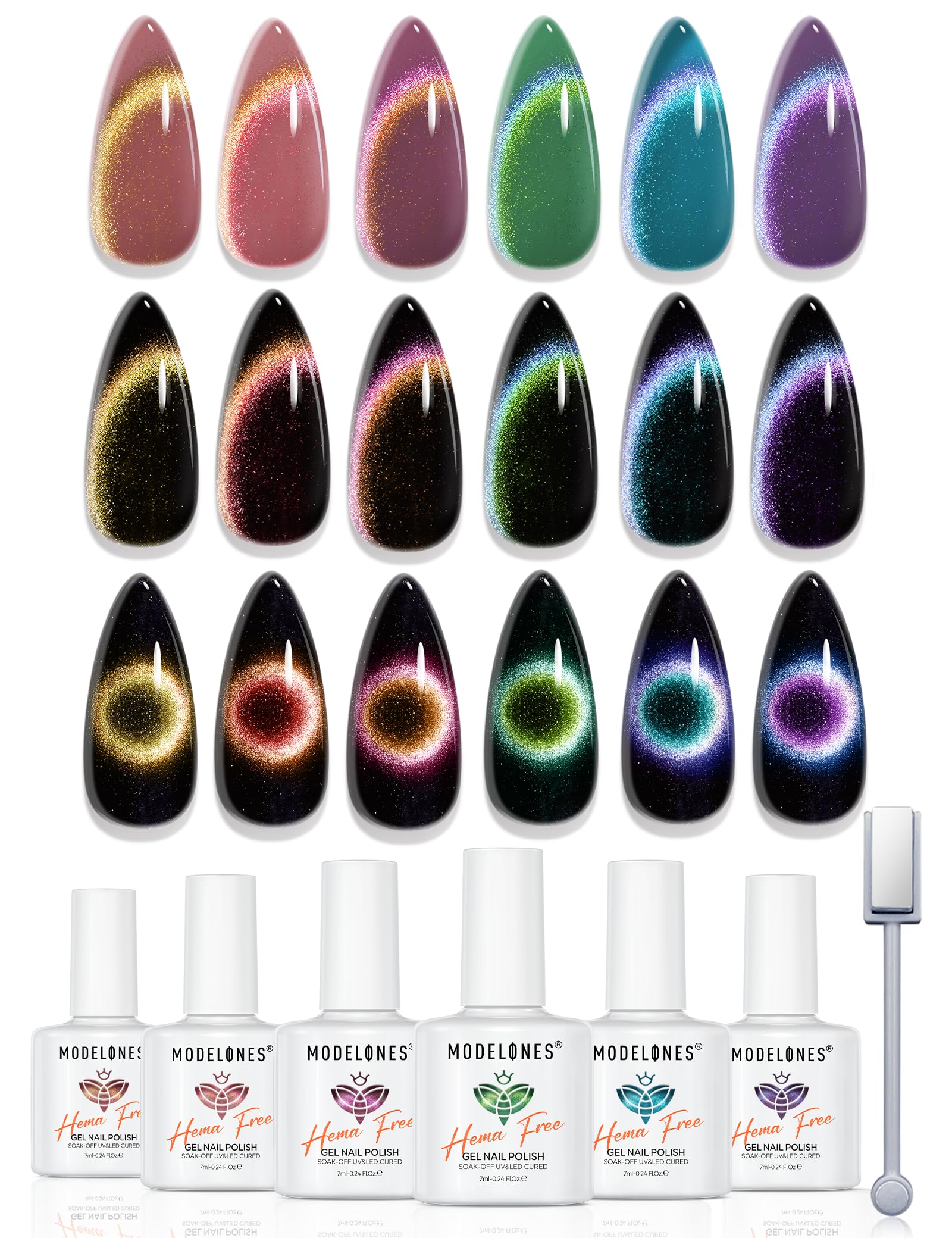modelones front packaging showing six colorful bottles and kit benefits