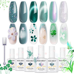 modelones front packaging showing six gel bottles and magnet for easy setup