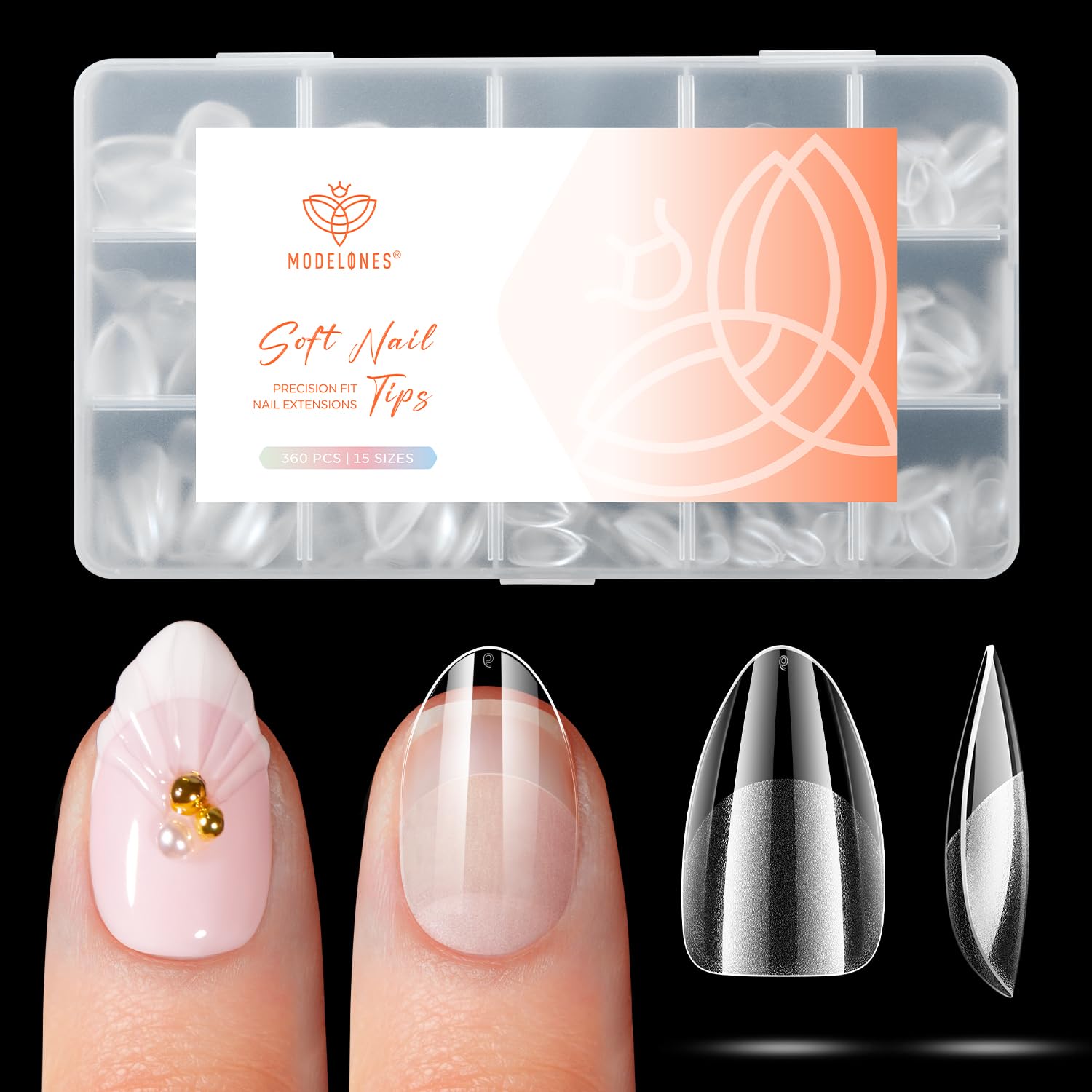 modelones front packaging showing full 360-piece kit and neat storage benefit