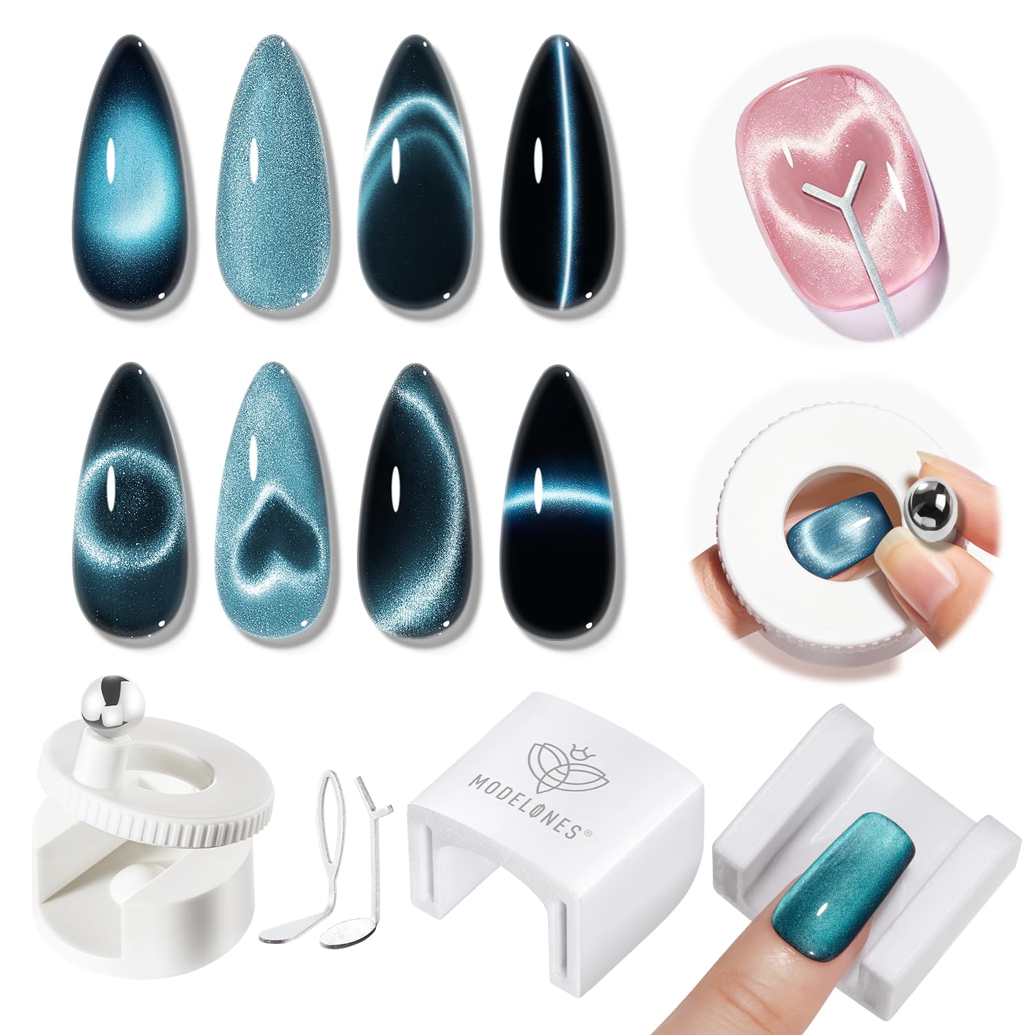 modelones front packaging showing full five-piece magnet kit and organized storage benefit