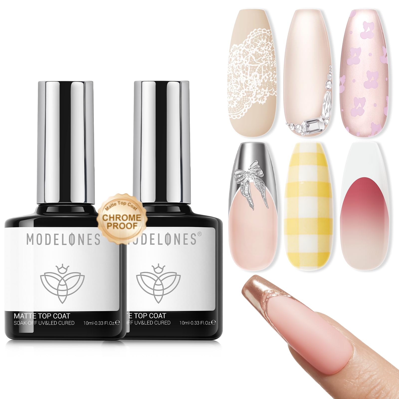 modelones front packaging showing two bottles and value gift benefit
