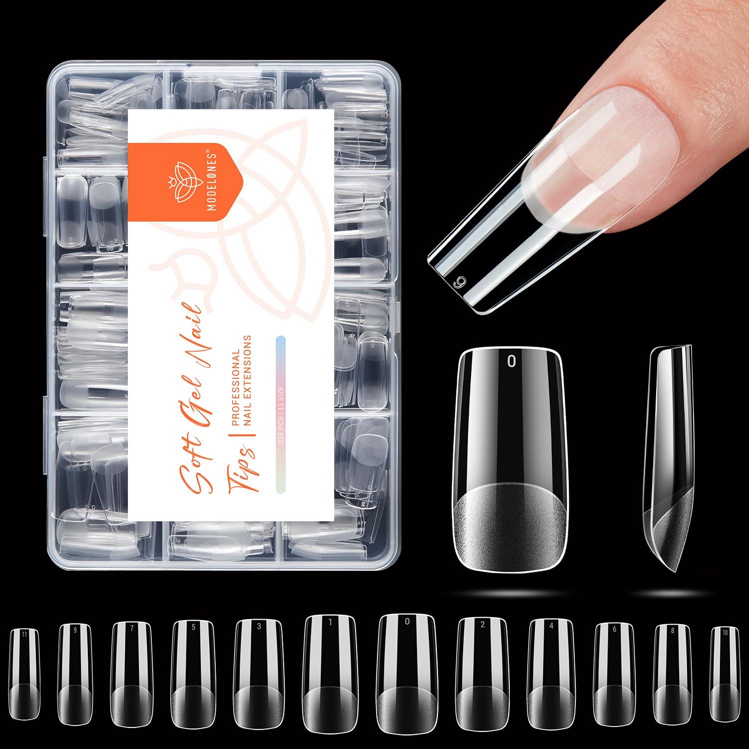 modelones front packaging showing full 216pcs kit and label benefits