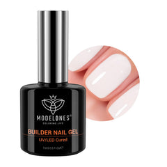 modelones milky white bottle front view shows product for easy identification and use