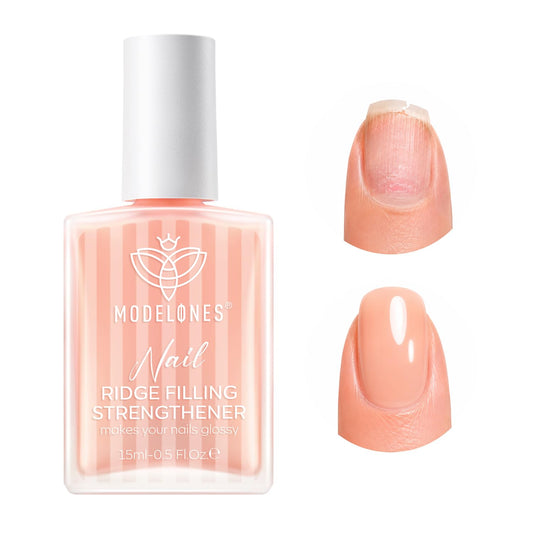 modelones front packaging showing nude apricot bottle and benefits