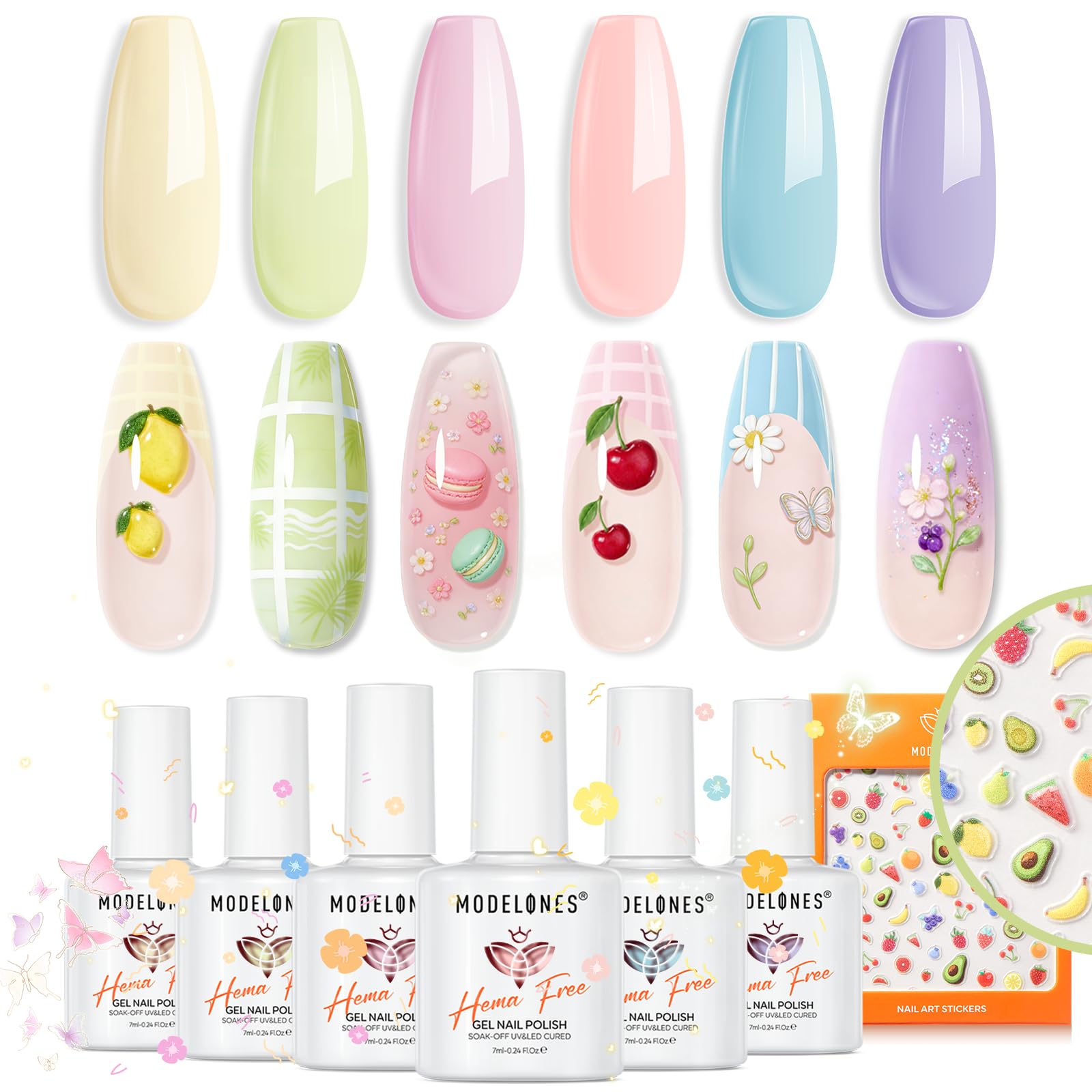modelones front packaging showing pastel gel set and gift-ready box with visible benefits