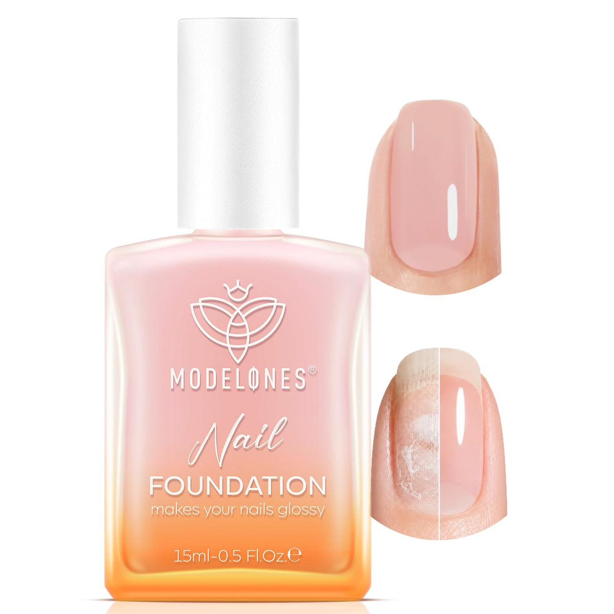 modelones front packaging showing peachy pink shade and cosmetic benefits