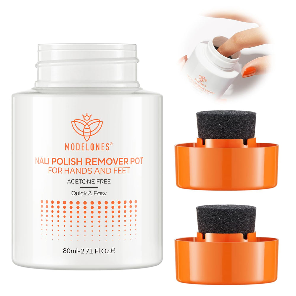 modelones front packaging showing compact remover pot and benefits