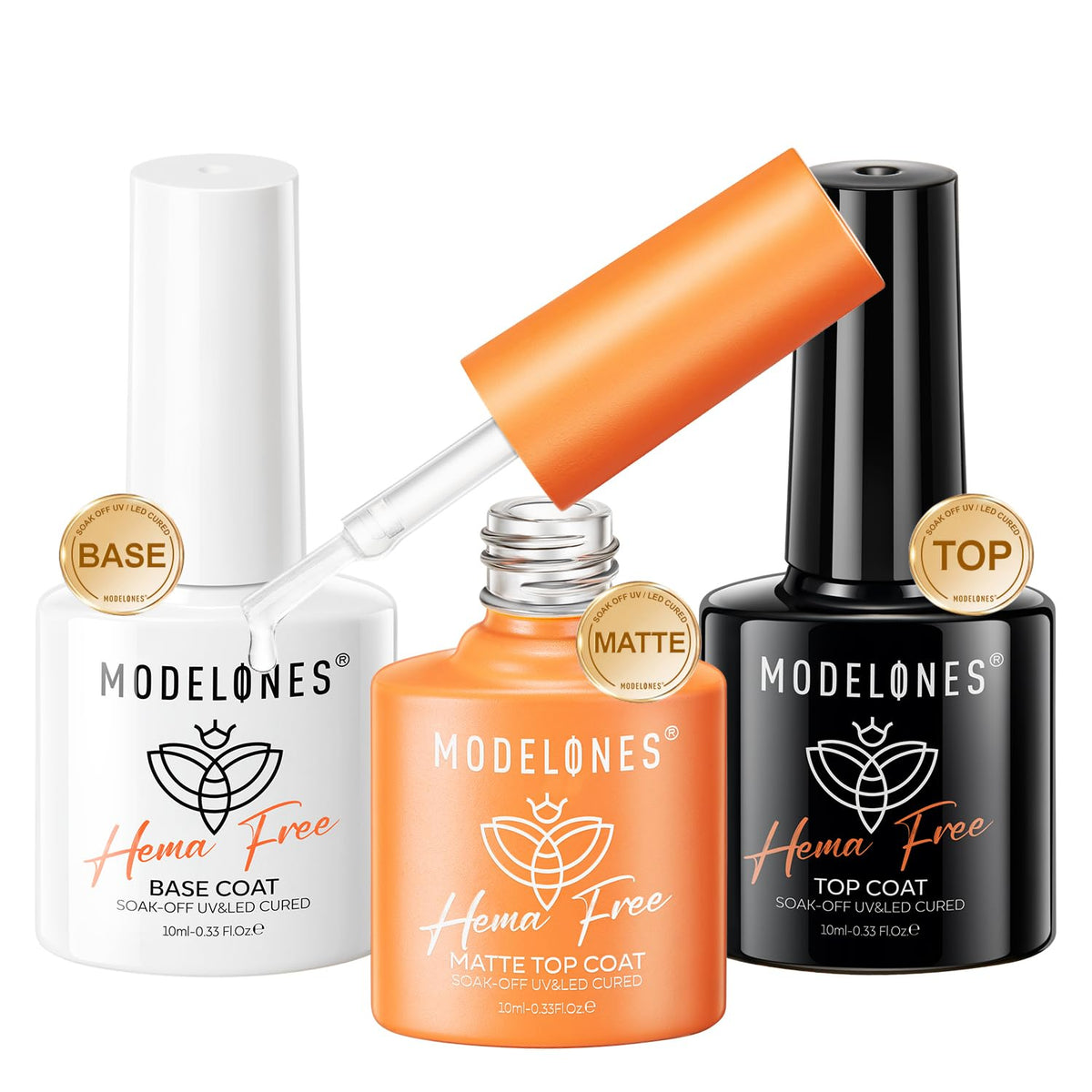 modelones front packaging showing three bottles and benefits