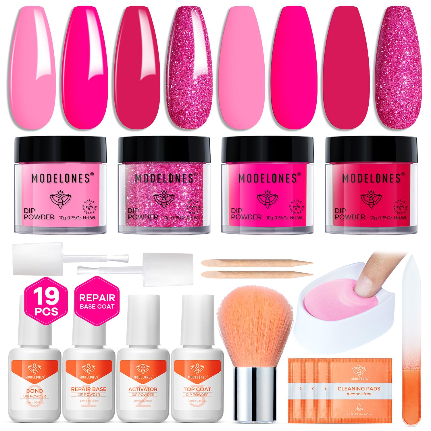 modelones front packaging showing kit contents and color range for easy selection