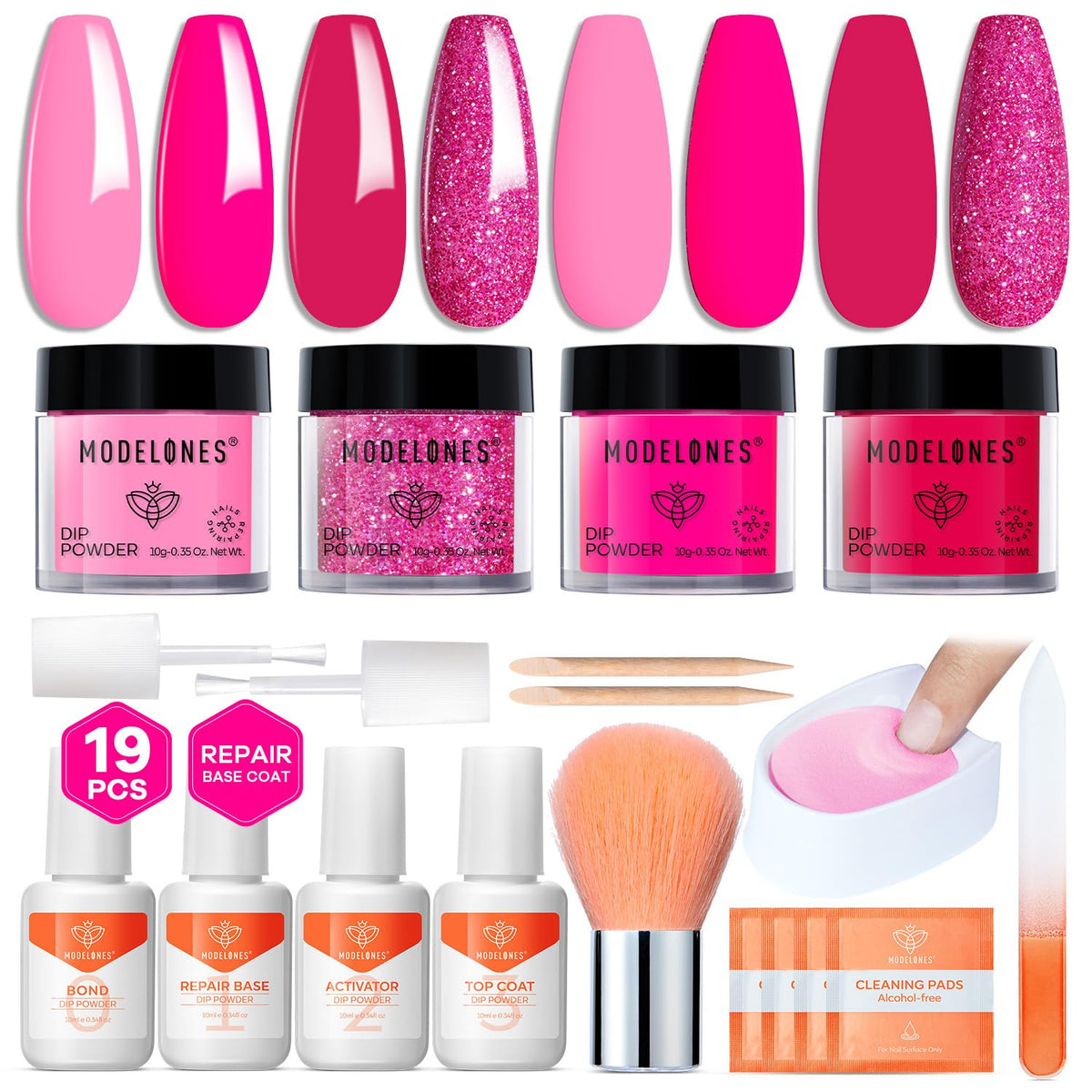modelones front packaging showing kit contents and color range for easy selection