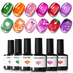 modelones front packaging showing six neon cat eye gel bottles and magnet for instant attraction