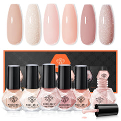 modelones front packaging showing six nude bottles and quick-dry benefit