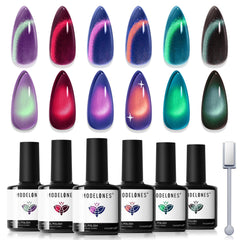 modelones front packaging showing six colorful gel bottles and magnet, ideal starter kit