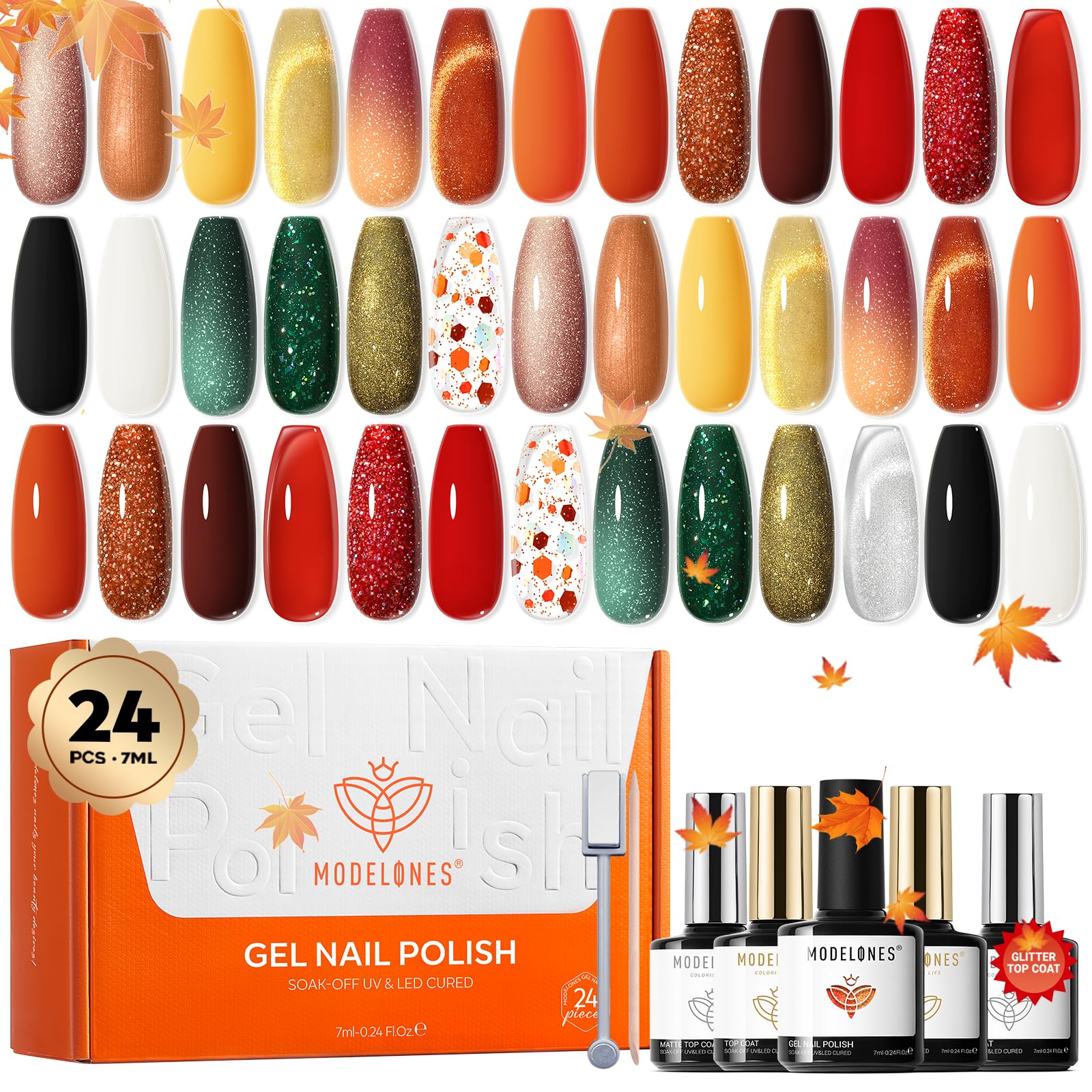 modelones front packaging showing full 24-piece fall winter kit and benefits