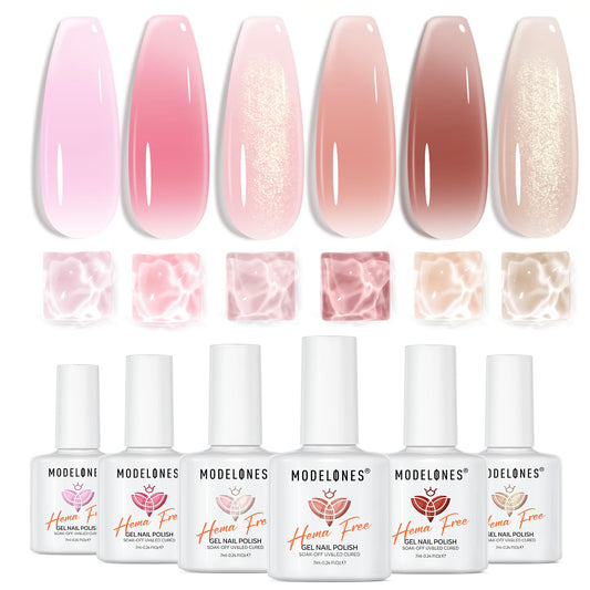 modelones front packaging showing six jelly gel bottles and benefits