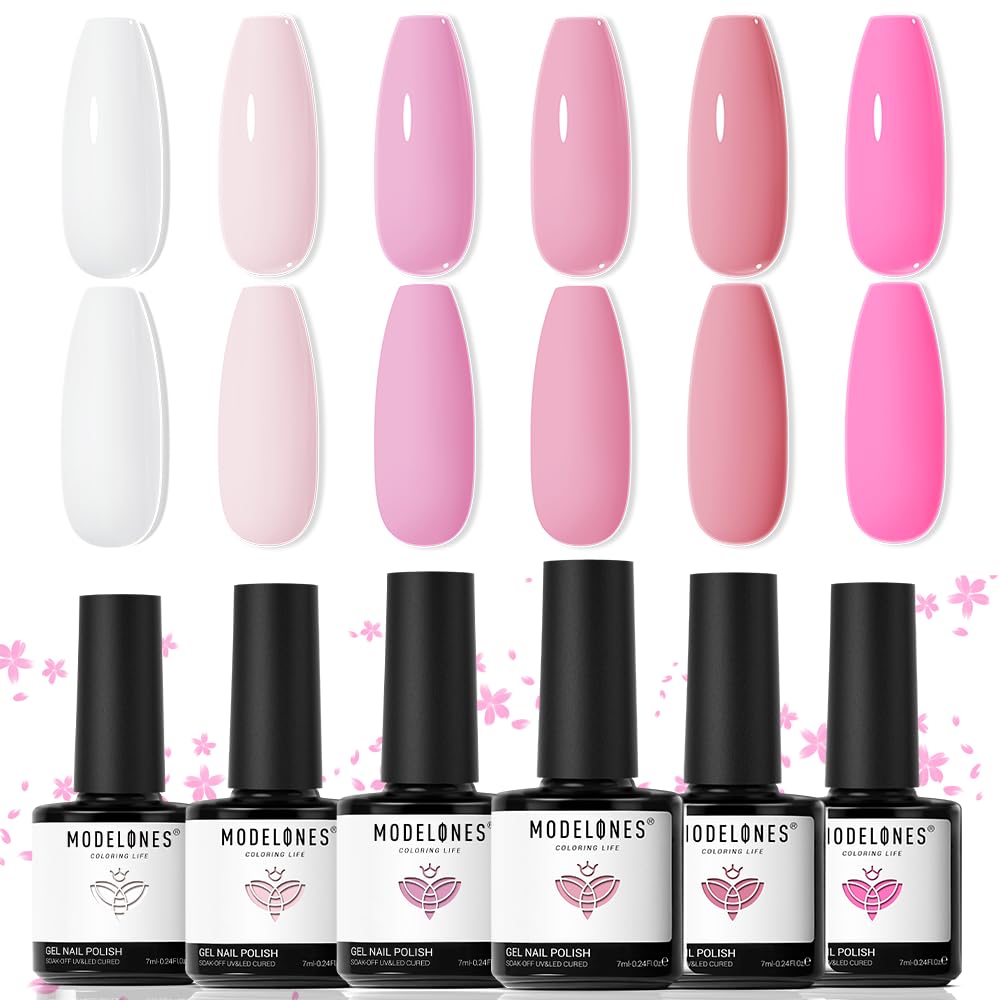 modelones front packaging showing six gel polish bottles and gift box, ready to gift