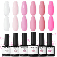 modelones front packaging showing six gel polish bottles and gift box, ready to gift