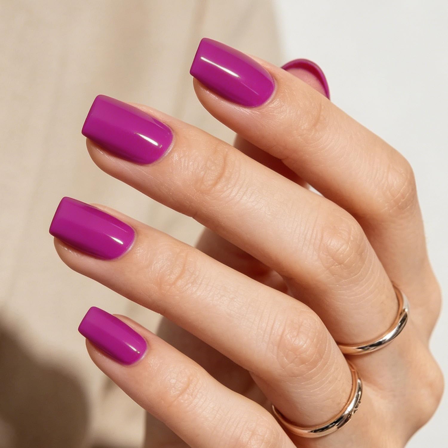 modelones fuchsia front packaging showing full kit and vibrant color benefit: easy at-home manicure
