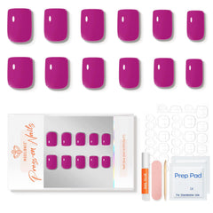 modelones fuchsia close-up of nail edge and square tip showing clean contour benefit