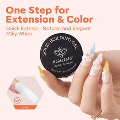 modelones gel on sculpting tool ready to shape for precise 3D nail details