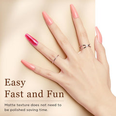 modelones gel overlay on tip ready for curing for professional finish benefit