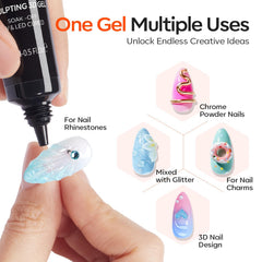 modelones gel texture close-up demonstrating thick sculptable consistency benefit