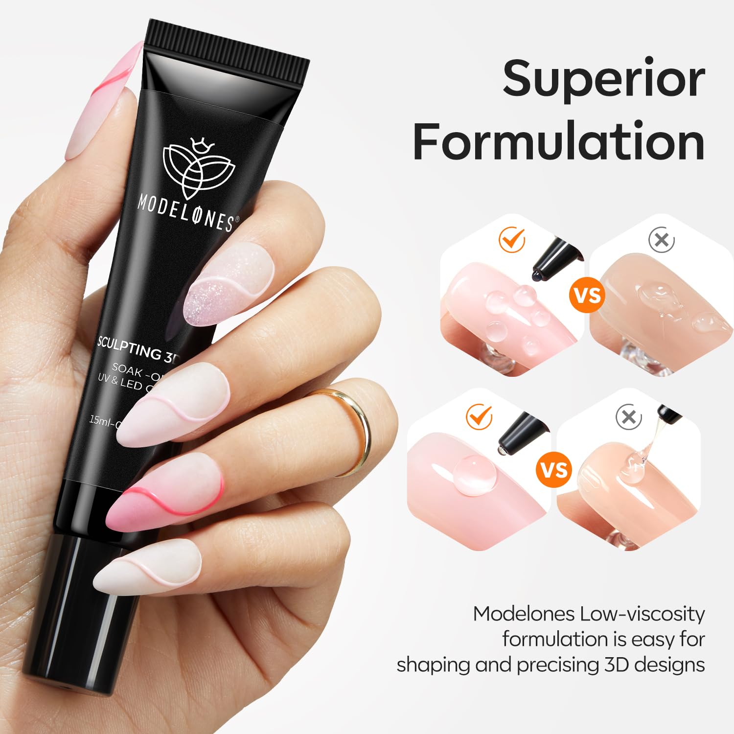modelones gel texture pull detail highlighting easy sculpting benefit