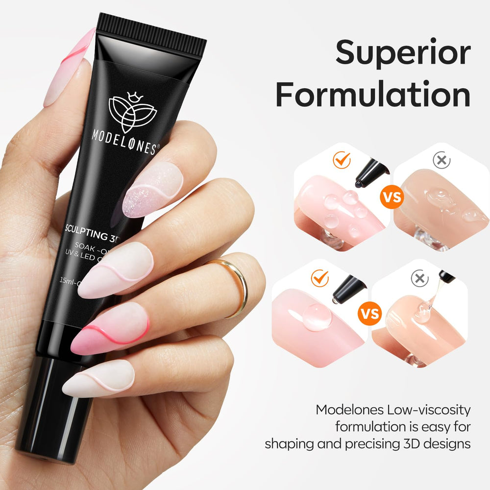modelones gel texture pull detail highlighting easy sculpting benefit