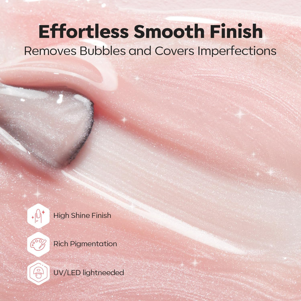 modelones gel texture swirled to show self-leveling smoothness