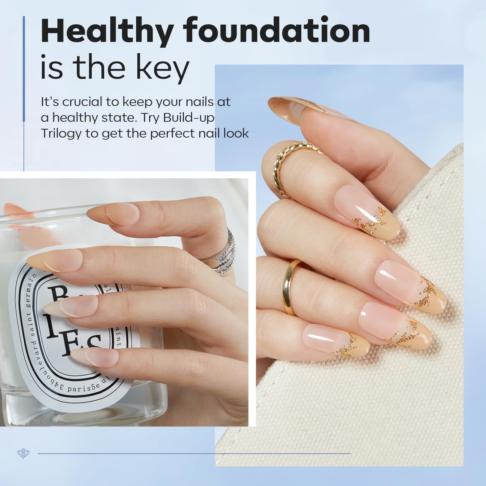 modelones clear gel texture demonstrating self-leveling smooth finish