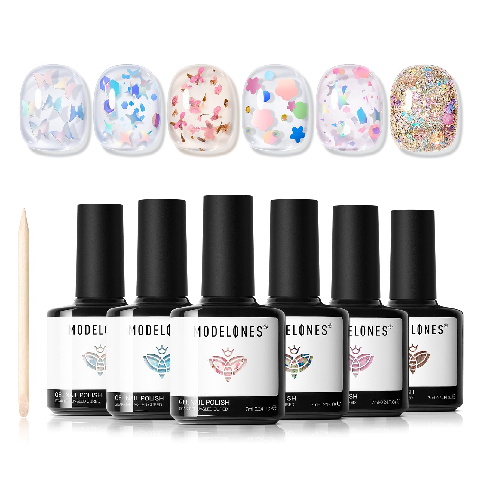 modelones gift lifestyle scene with set wrapped for special occasions and DIY nail sessions