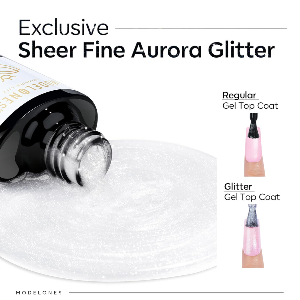 modelones brush with ultra-fine glitter showing smooth application benefit