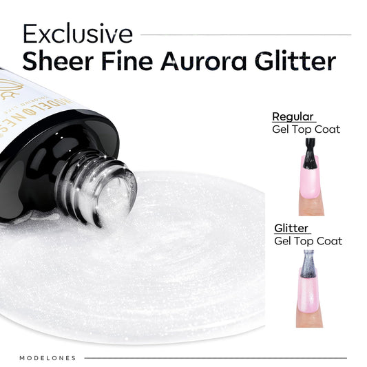 modelones brush with ultra-fine glitter showing smooth application benefit