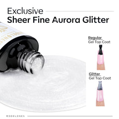 modelones brush with ultra-fine glitter showing smooth application benefit