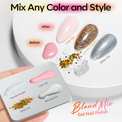 modelones glitter encapsulation detail highlighting sparkle sealed for long wear