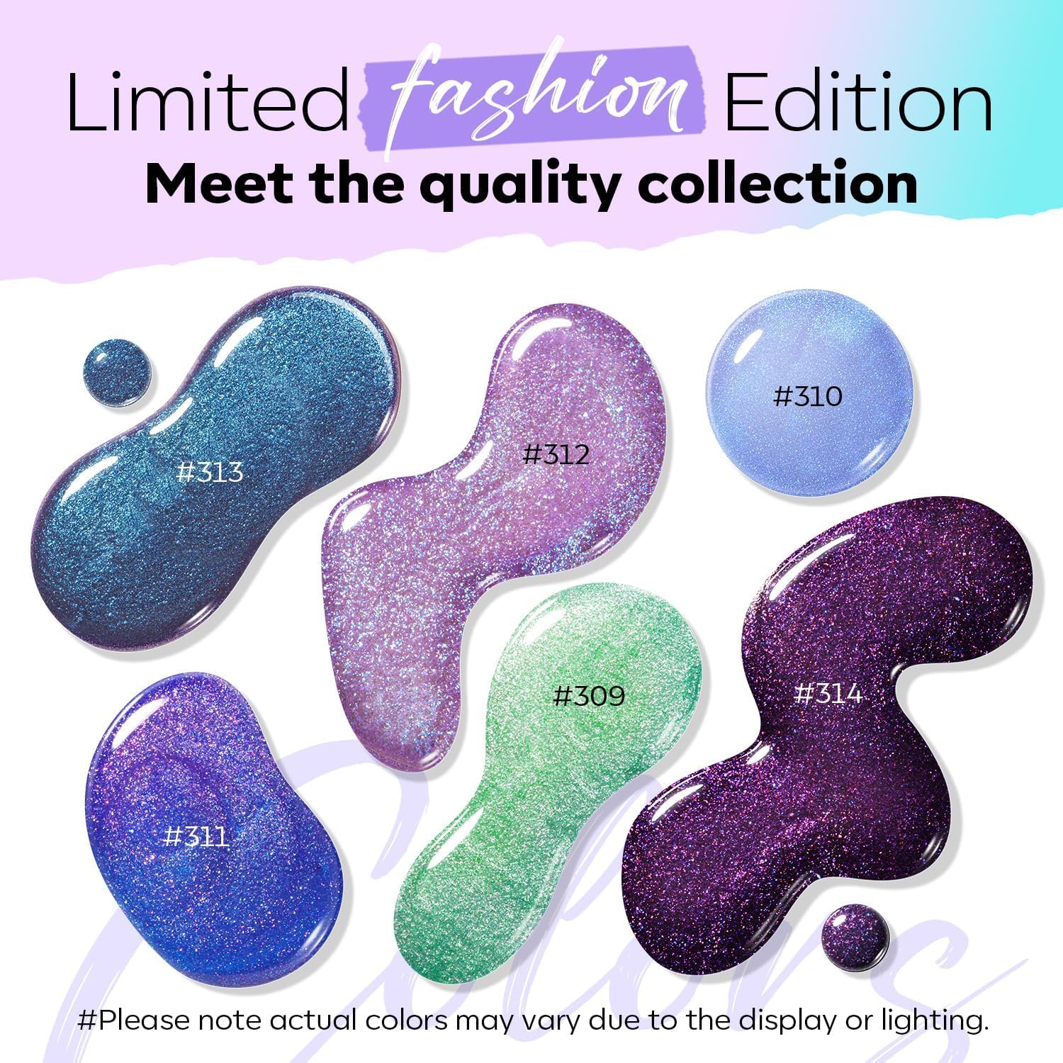 modelones glitter and holographic texture close-up highlighting sparkle