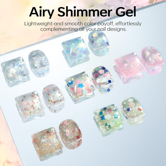 modelones glitter texture close-up revealing sparkle and multi-shape elements for dimension