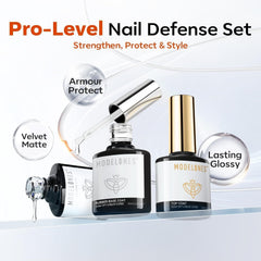 modelones glossy topcoat swatch on nail demonstrating high shine